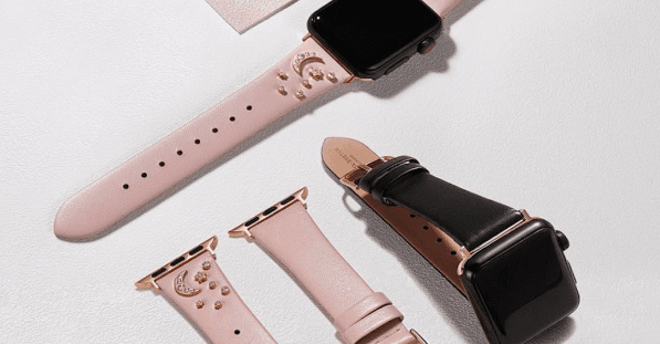 Dây đeo Apple Watch Rose Gold & Blush Celestial Leather Strap